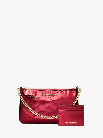 کیف دستی و کیف کارت با لوگو متالیک مایکل کورس (Michael Kors)