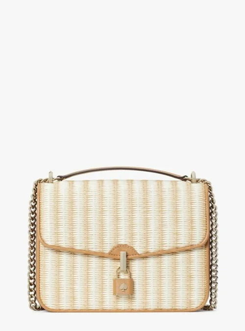 کیف دوشی سایز بزرگ طرح حصیری Kate Spade