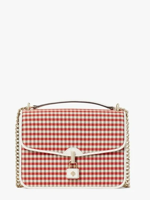 کیف دوشی سایز بزرگ طرح چهارخانه Kate Spade